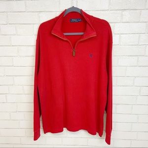 Ralph Lauren Cotton 3/4 Zip Pullover Size XL (O2)